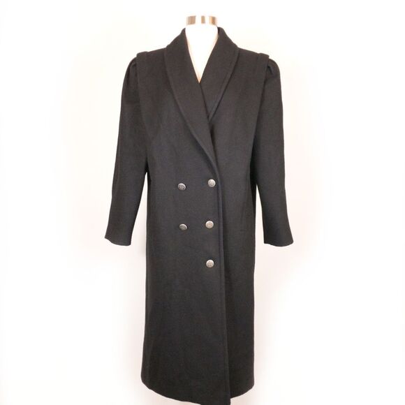 JOFELD y2k Double breasted wool structured shawl collar long maxi Coat - Picture 2 of 10